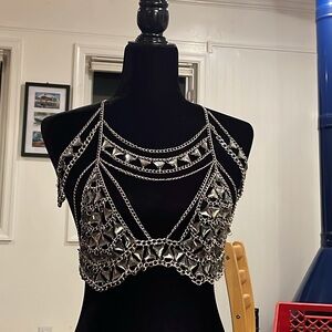 Silver Handmade Chainmail Festival Top